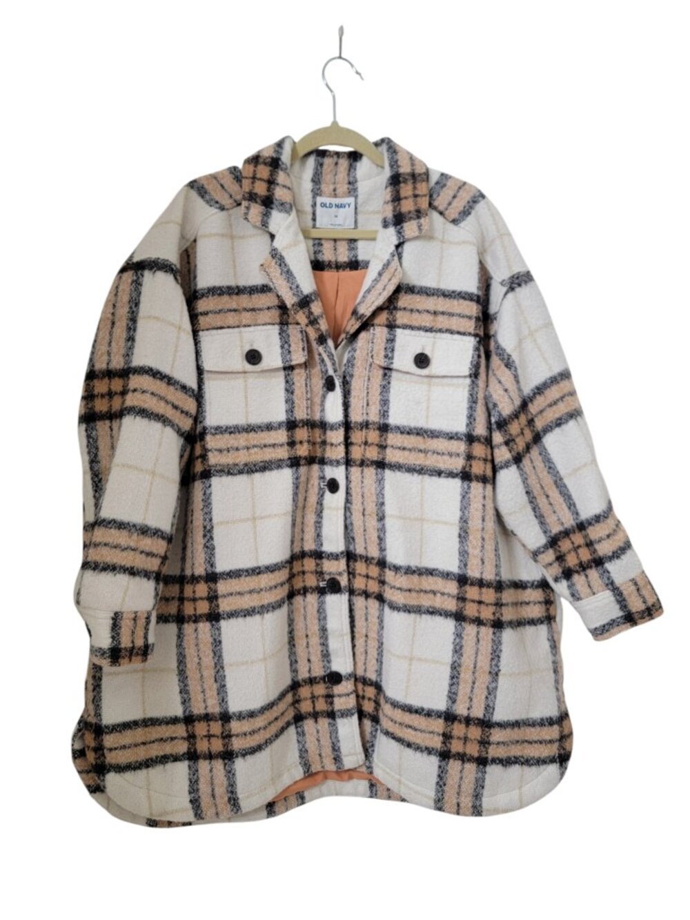 Old Navy Size 2X Printed Flannel Long Utility Shacket